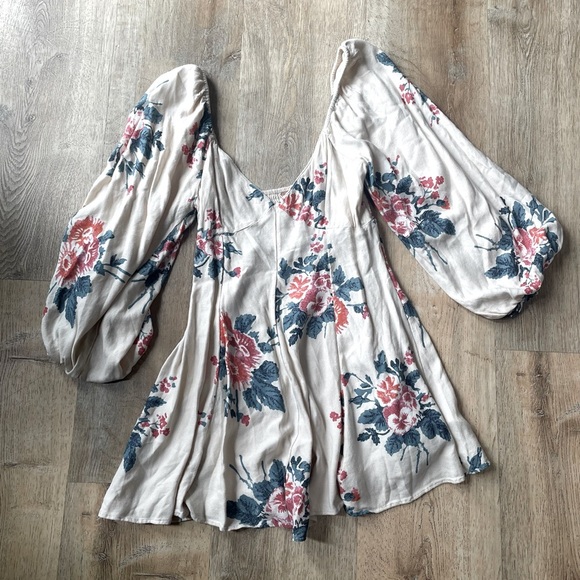 Free People Francesca Floral Mini Dress - Picture 1 of 6